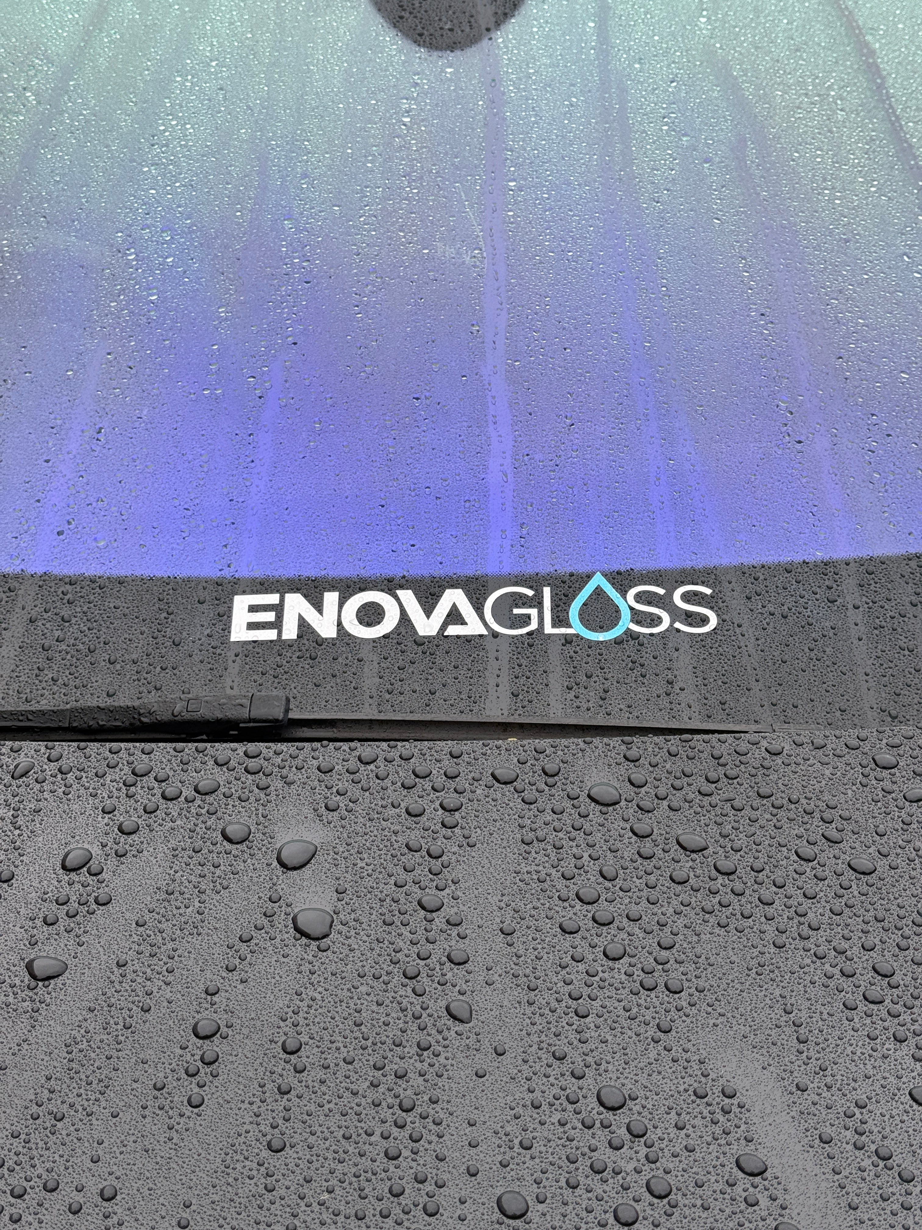 EnovaGloss White & Blue Sticker - EnovaGloss